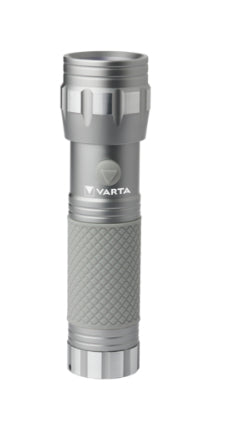 Varta Taschenlampe 15638 101 421 – UV-LED, 400 nm, 4,8 m Reichweite, 3×AAA, 8,5 h Laufzeit – Silber