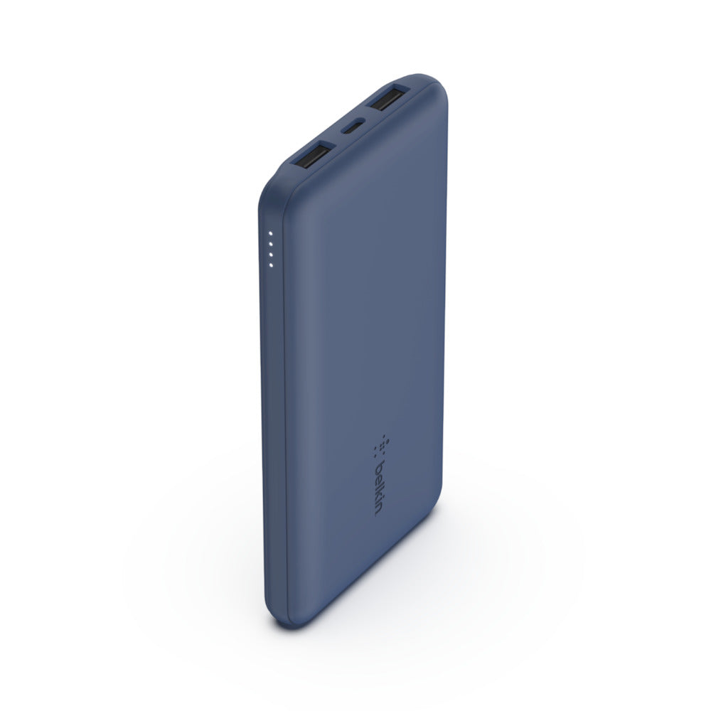 Belkin Powerbank 10000 mAh, USB-A, USB-C, 12 W, inkl. 15 cm Kabel, Blau