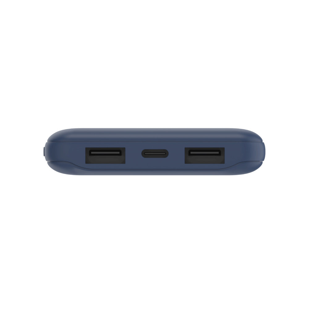 Belkin Powerbank 10000 mAh, USB-A, USB-C, 12 W, inkl. 15 cm Kabel, Blau