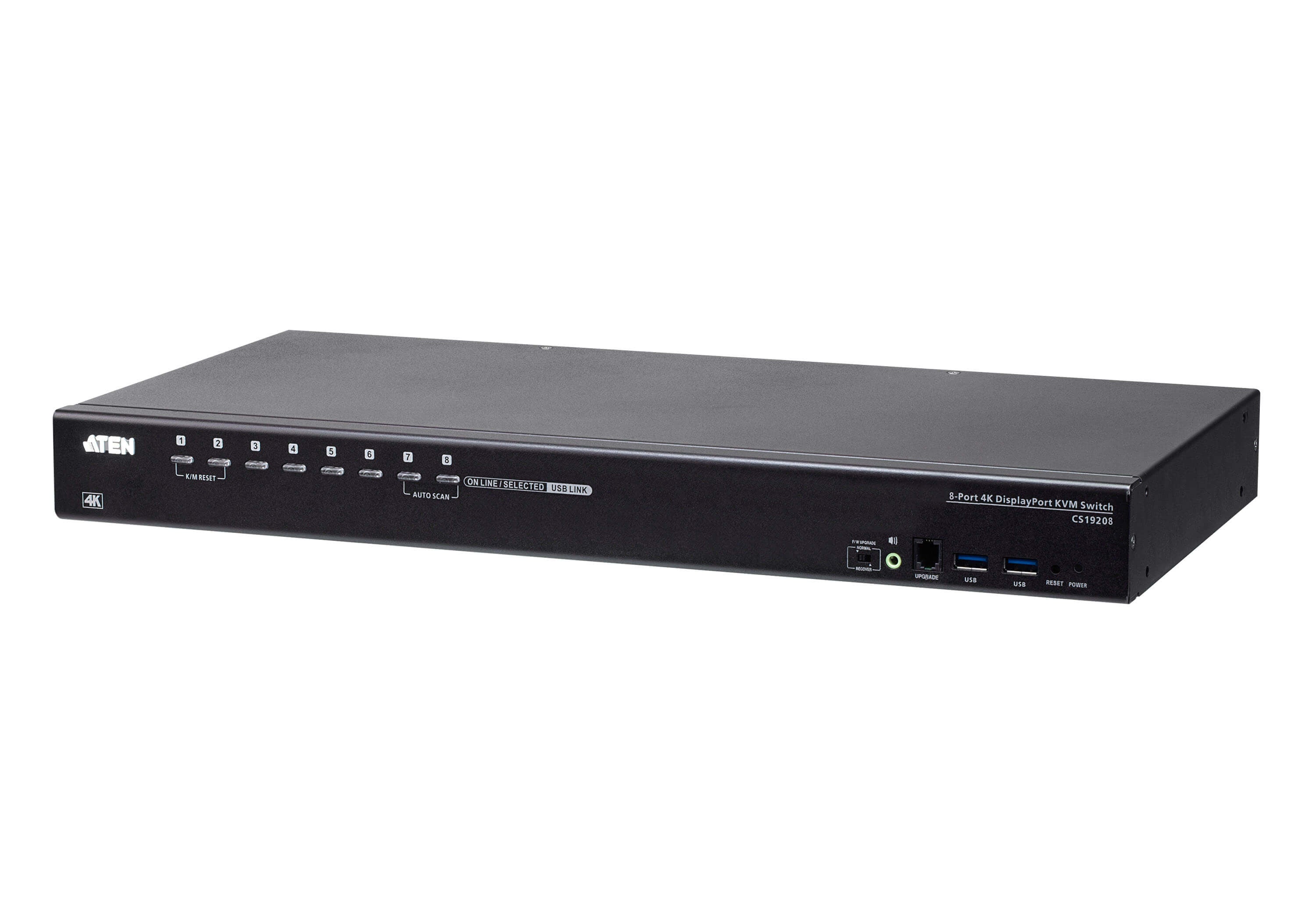 ATEN 8-Port KVM-Switch, DisplayPort/USB 3.2 Gen 1, 4K (3840 × 2160), Broadcast-Modus