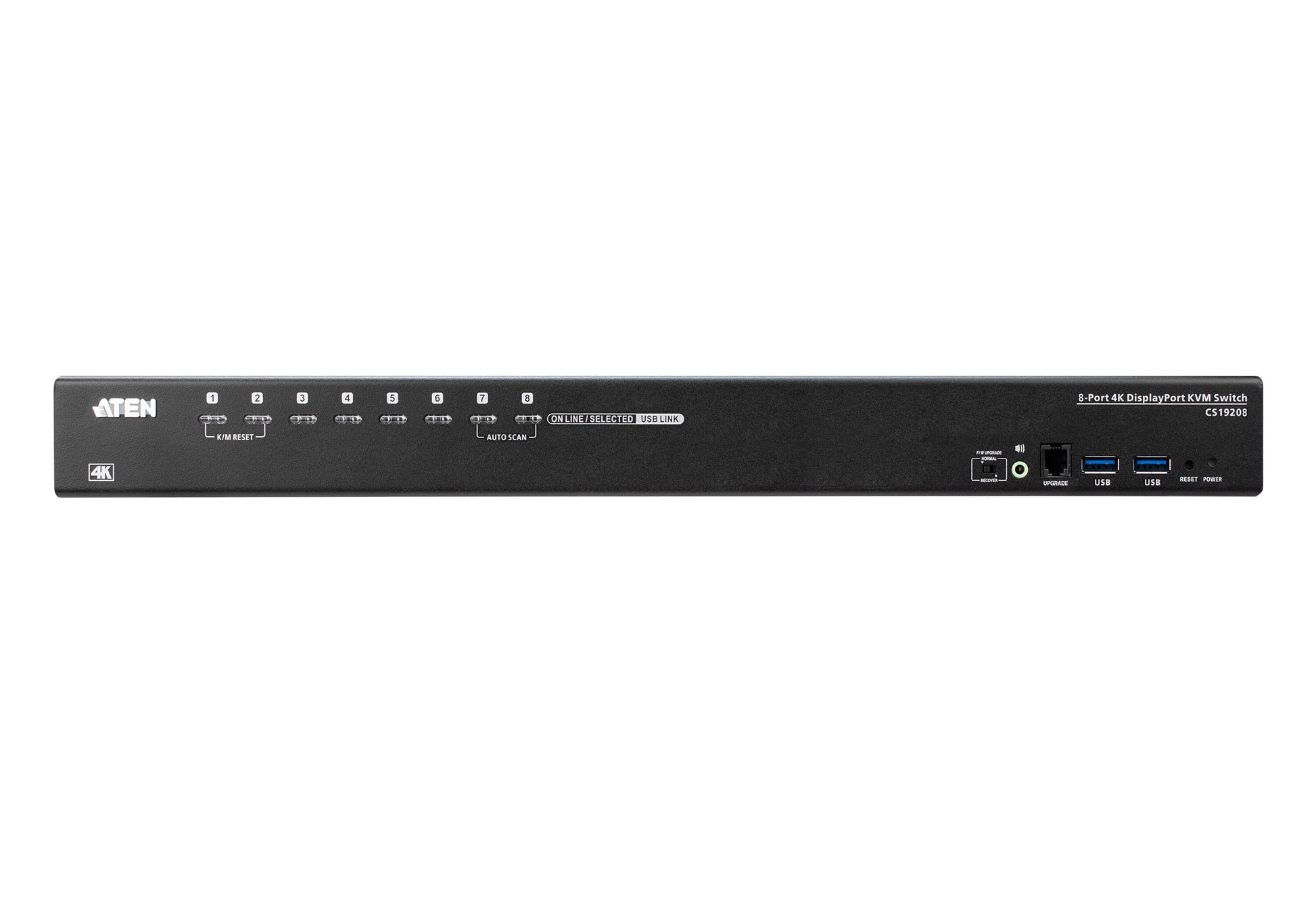 ATEN 8-Port KVM-Switch, DisplayPort/USB 3.2 Gen 1, 4K (3840 × 2160), Broadcast-Modus