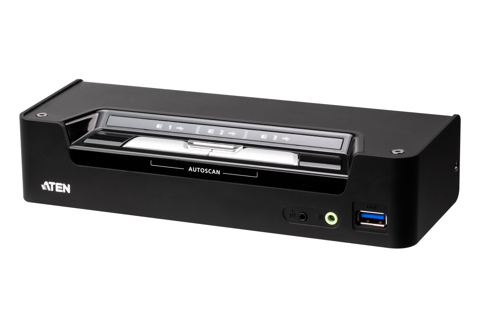 ATEN KVM-Switch, 3-Port, USB-C/DisplayPort, USB 3.2 Gen 1, 4K (3840 × 2160)