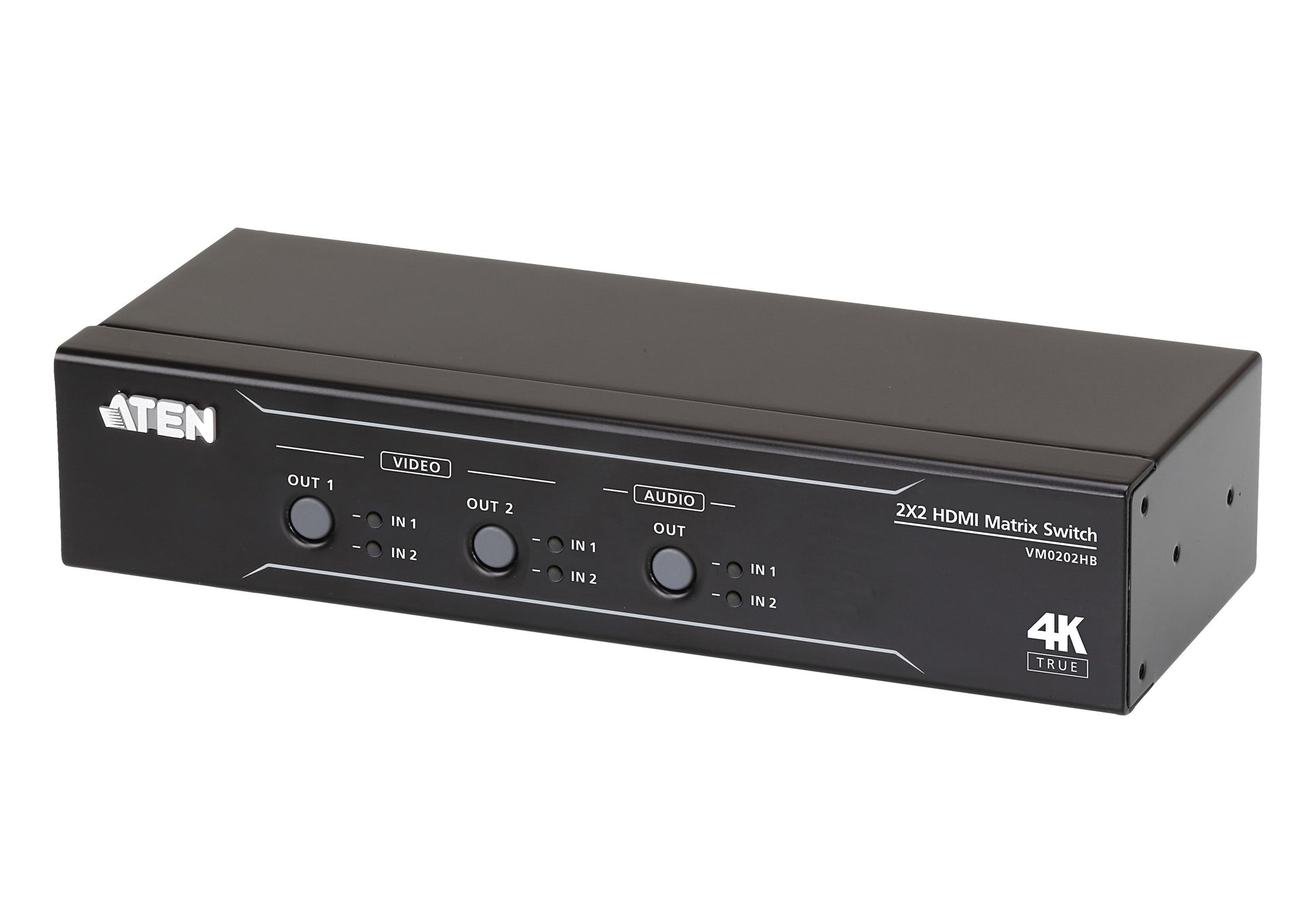 ATEN HDMI-Matrix 2×2, 4K, IR/RS-232, Audio-De-Embedder