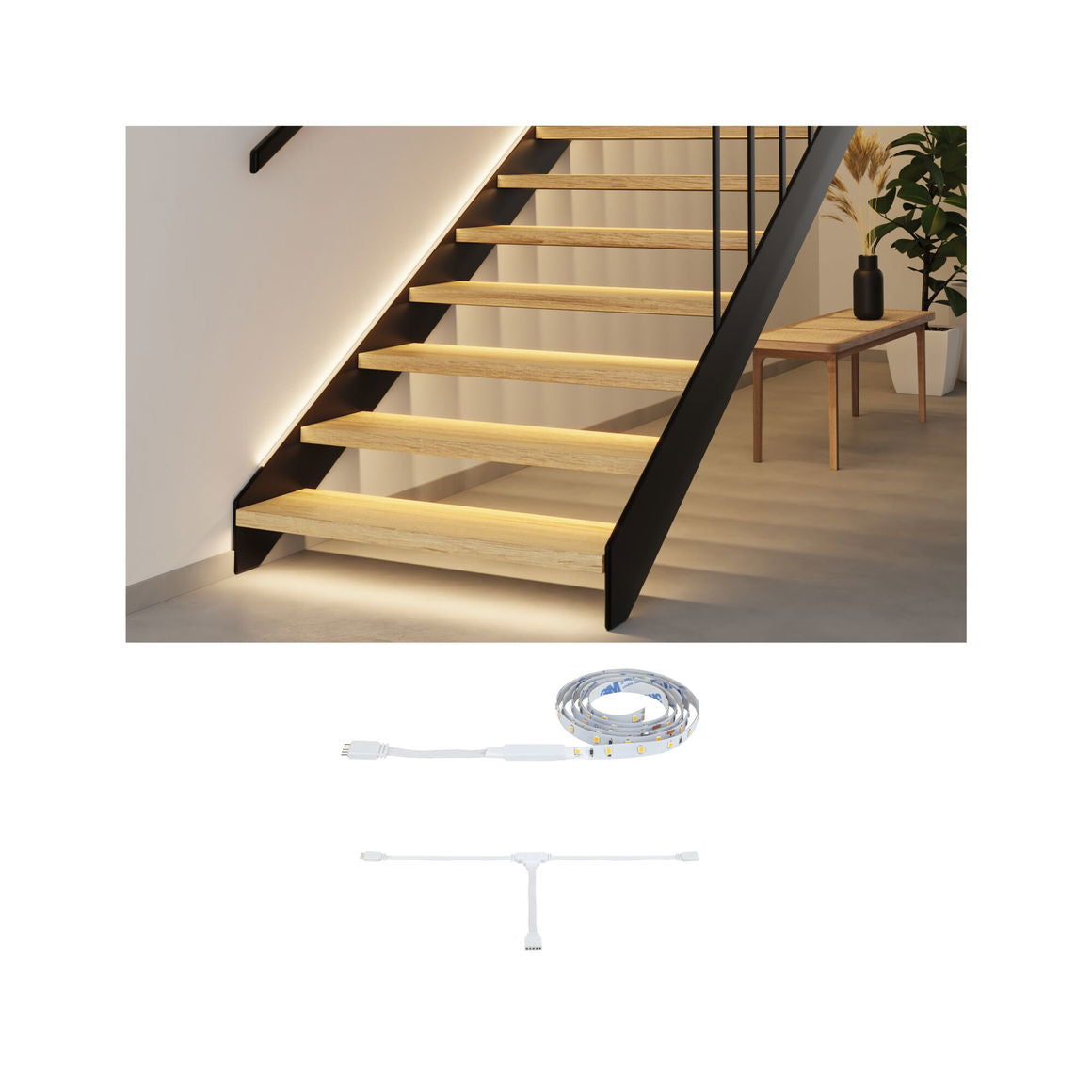 Paulmann LED-Strip 1 m – Warmweiss, 64 lm, 0,6 W – IP20 – 1 Stk. – Weiss, Kupfer
