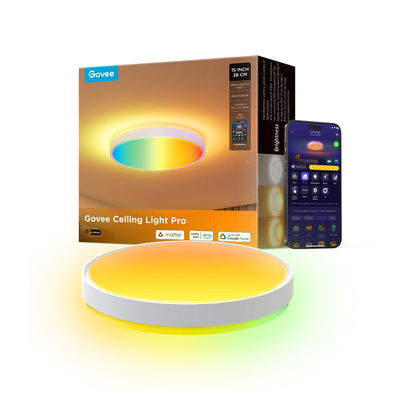 Govee Stehleuchte LED H60A6 – WLAN & Bluetooth, dimmbar – 2’700–6’500 K – 4’300 lm 72 W – Weiss