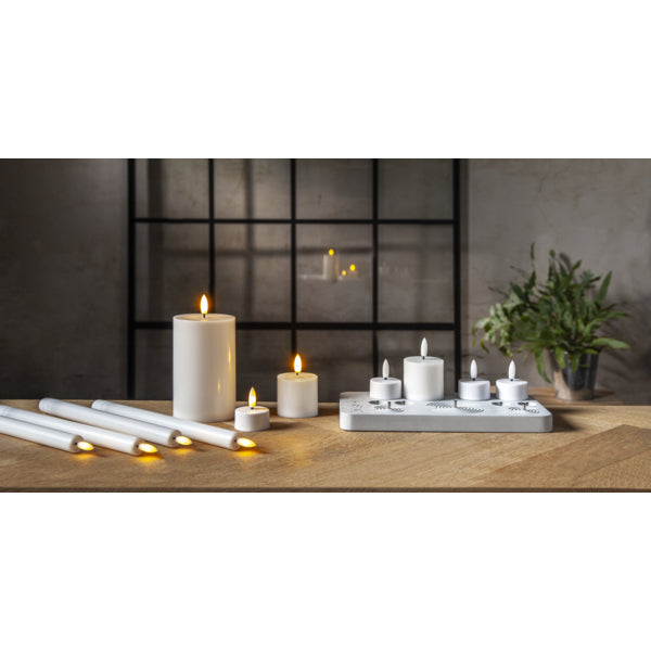 Star Trading Dekoratives Licht – Set, 24 × 12 × 27 cm, Warmweiss, Weiss, Akku, USB