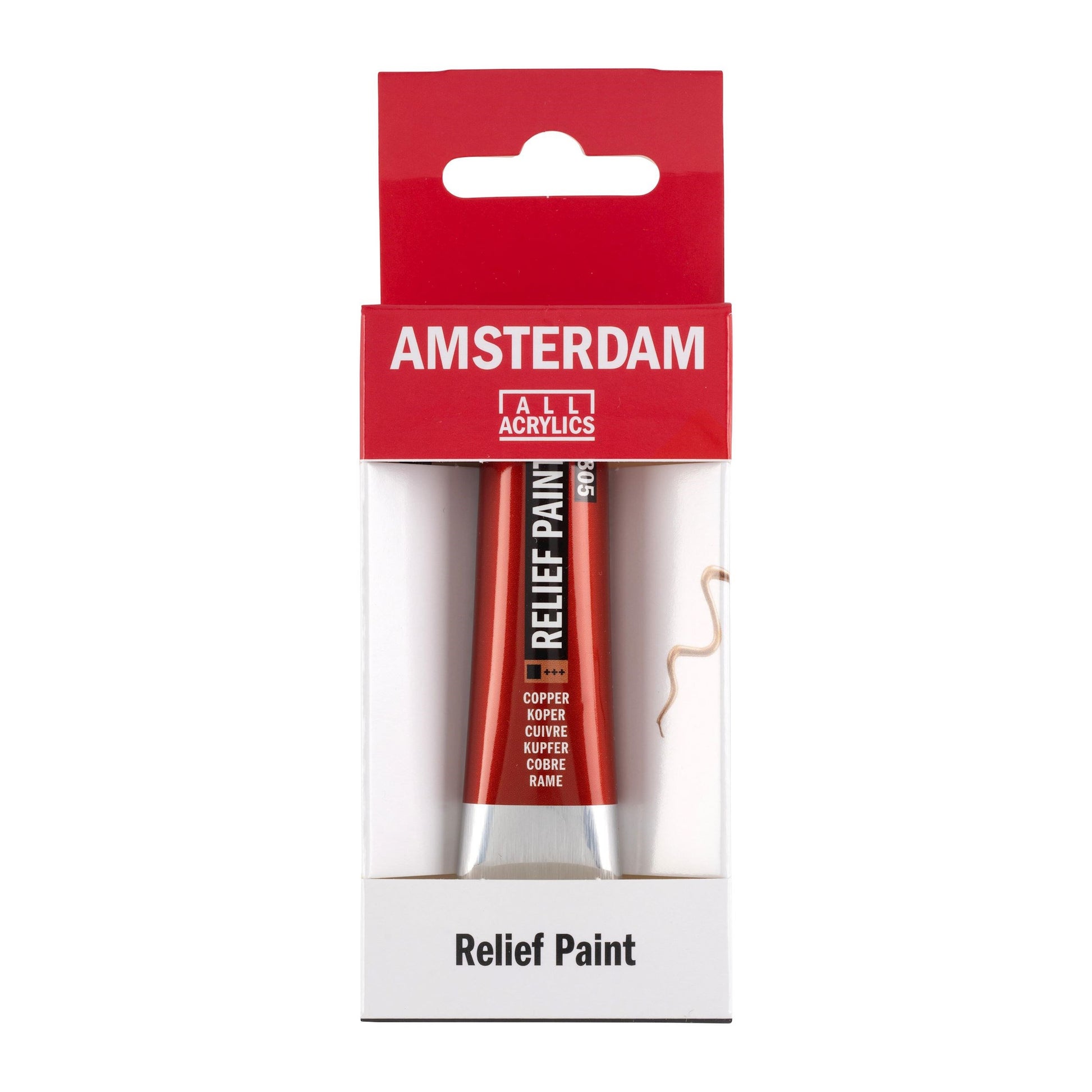 Royal Talens Amsterdam Reliefpaint Acrylfarbe – Kupfer 805, deckend – 20 ml Tube – für Leinwand