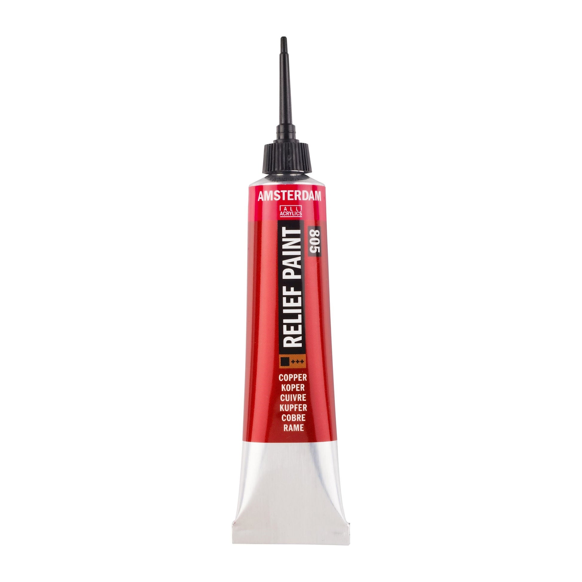 Royal Talens Amsterdam Reliefpaint Acrylfarbe – Kupfer 805, deckend – 20 ml Tube – für Leinwand