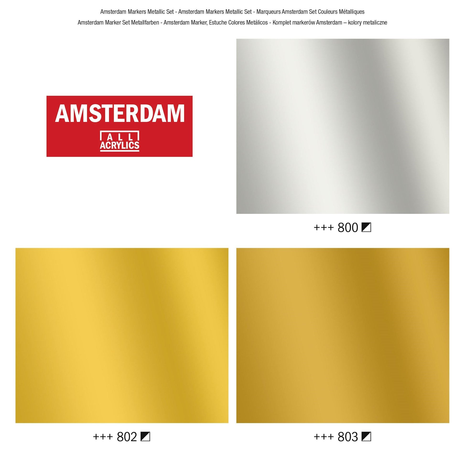 Royal Talens Permanentmarker für Permanentmarker – silber, reichgold, gold, 3er Pack