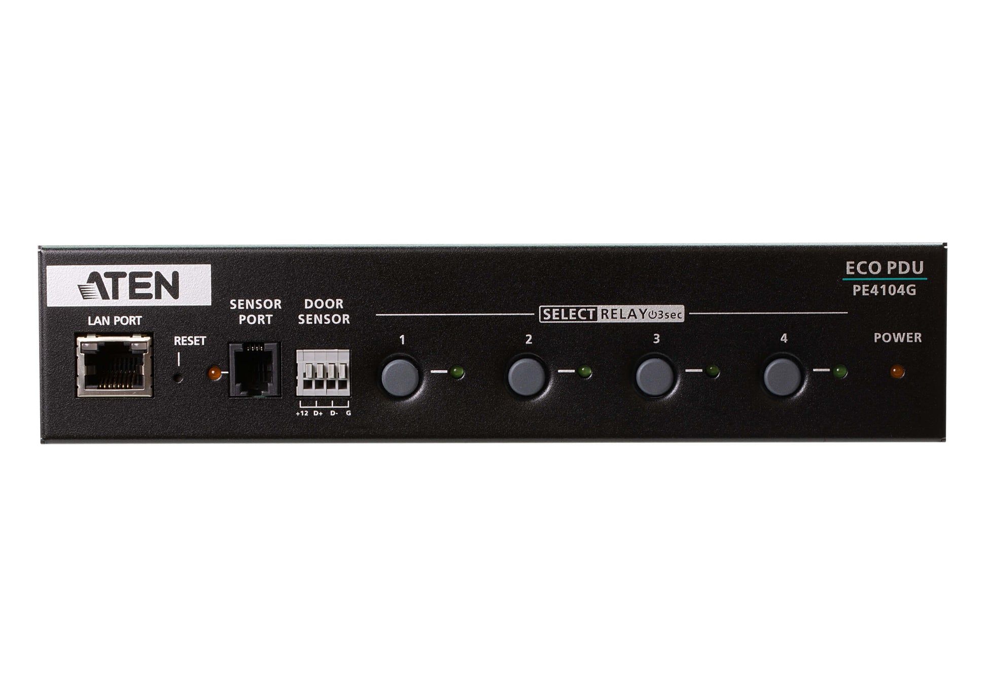 ATEN PDU 1U Half-rack – C13×4, RJ-45×1 – geschaltet, Auto-Ping & Reboot, Reset-Knopf – IEC C14 Eingang, 10 A –