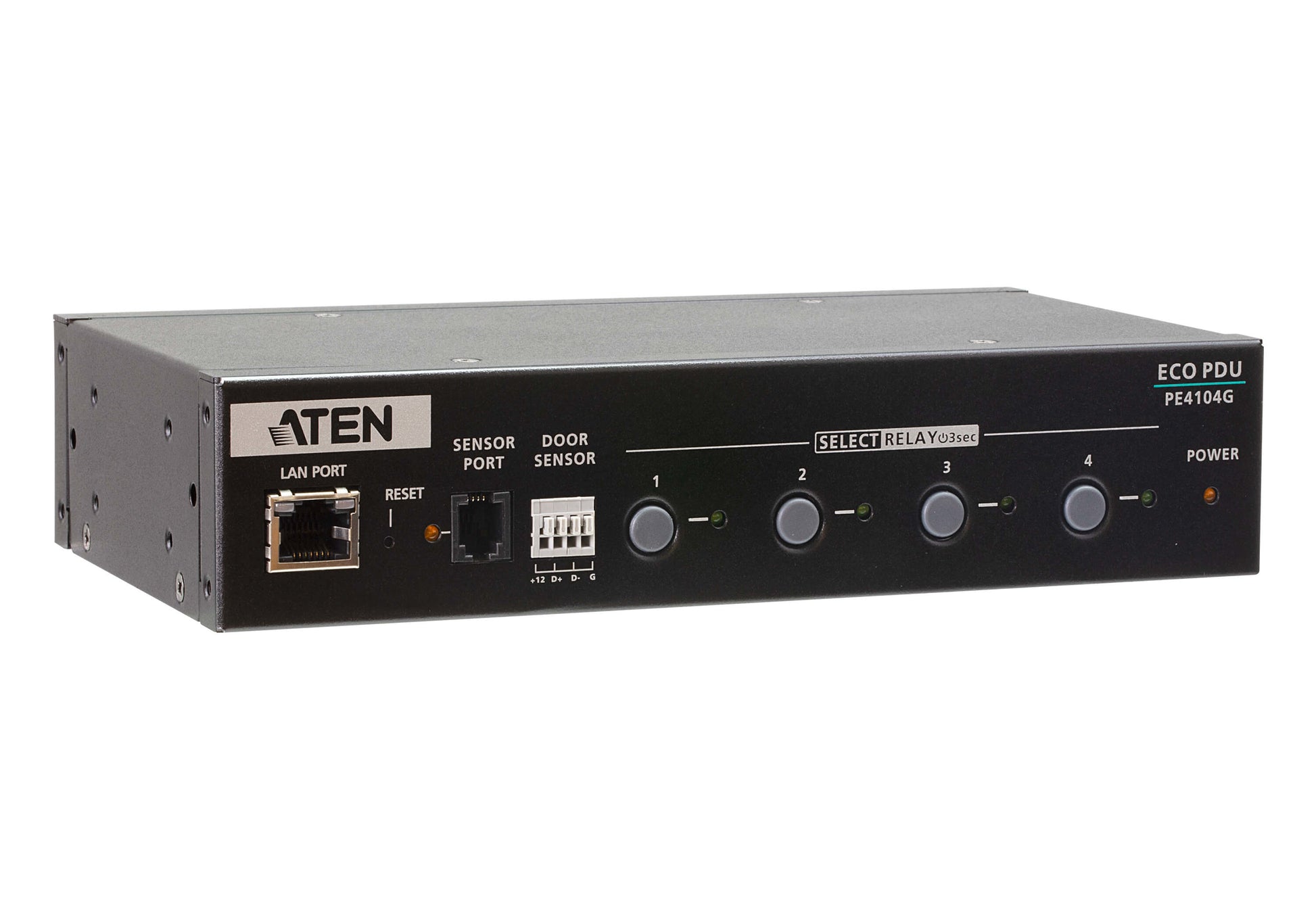 ATEN PE4104G IP Power Switch C13×4 – 1U Rack, IEC C14 Eingang, 3 m Kabel – Schwarz