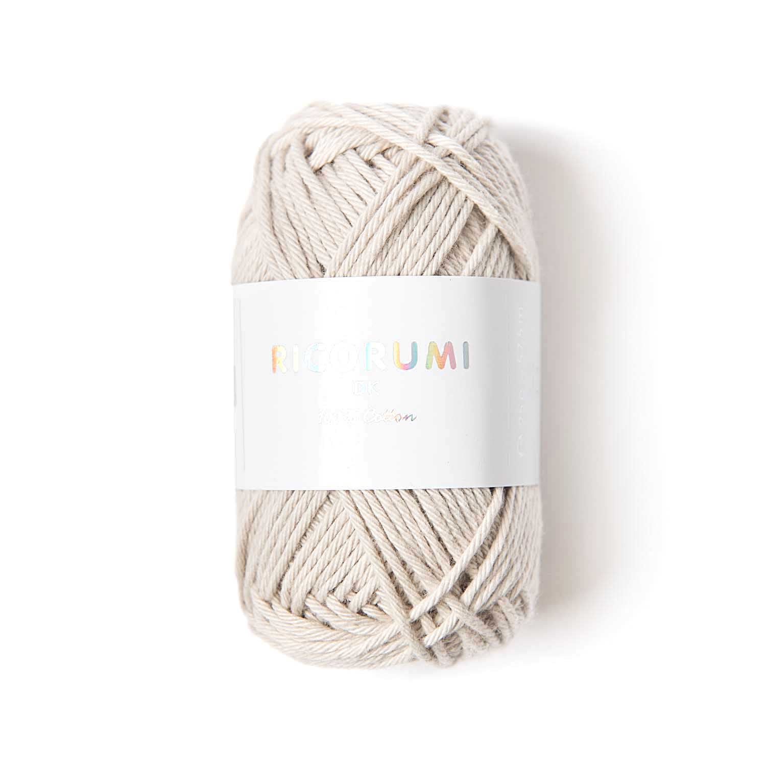 Rico Design Creative Ricorumi DK Wolle Hellgrau – 25 g, 57,5 m, Baumwolle, Nadel 4 mm, 1 Stk.