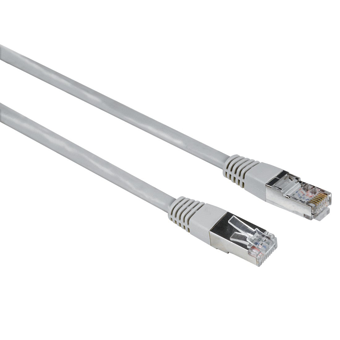 Hama Patchkabel – 3 m, RJ45–RJ45, grau, geschirmt