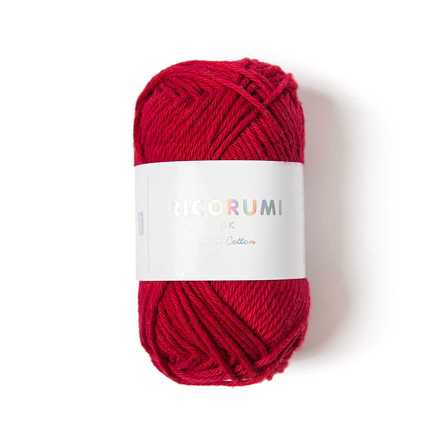 Rico Design Creative Ricorumi DK Garn Weinrot – Fein, 25 g, 57,5 m, Nadel 3 mm, 100% Baumwolle, 1 Stk.