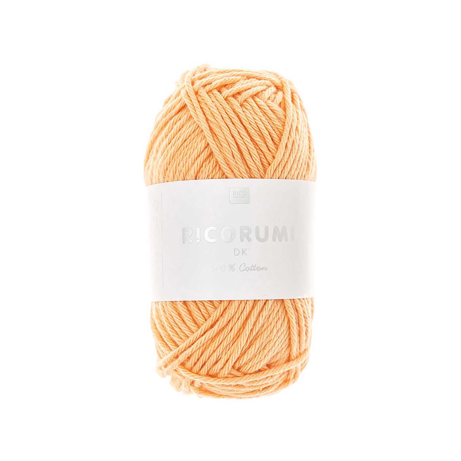 Rico Design Creative Ricorumi DK Wolle Aprikose – 25 g, 57,5 m, 100% Baumwolle, Nadel 3 mm