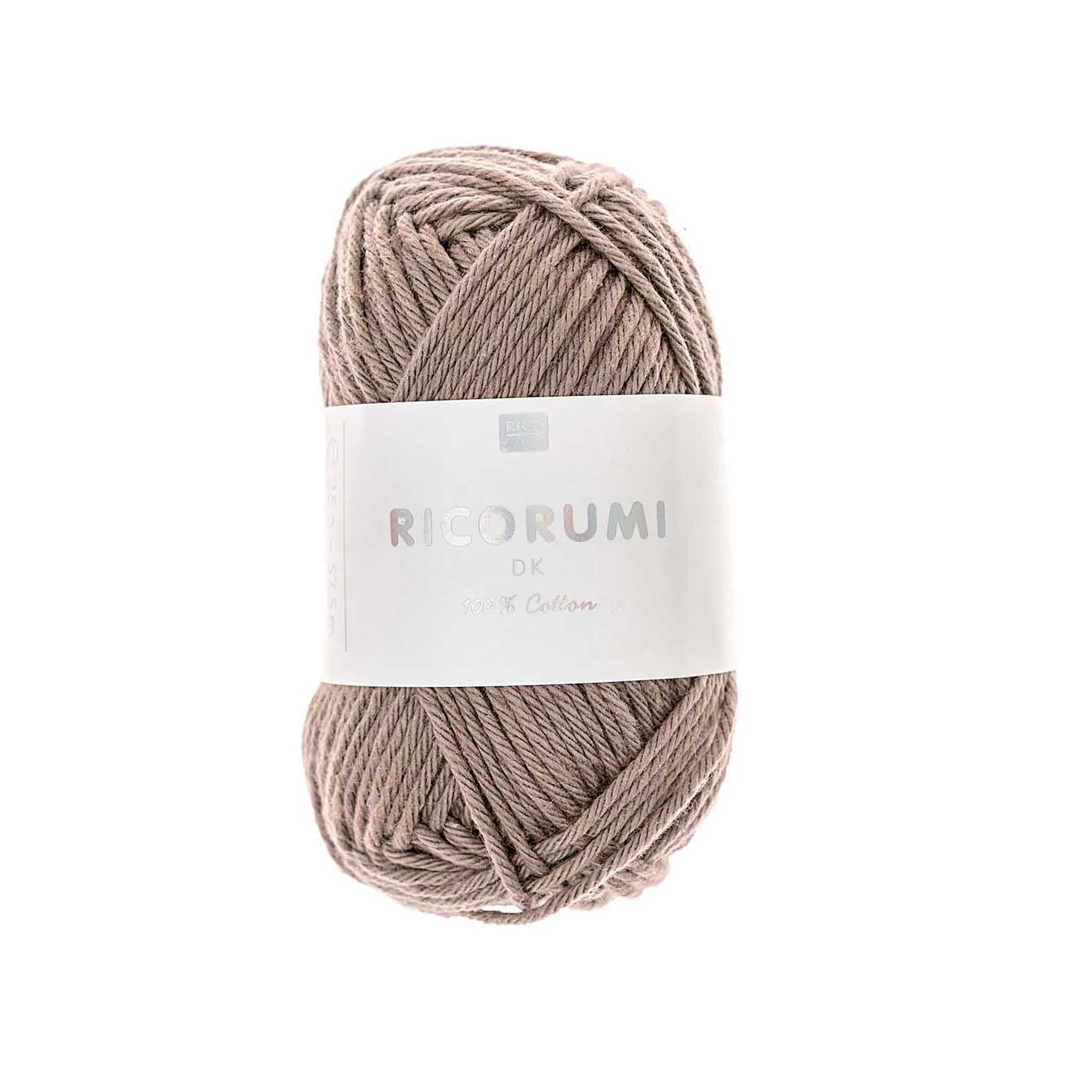 Rico Design Creative Ricorumi DK Garn Braun – Baumwolle, 25 g, 57,5 m, Nadel 3 mm, 1 Stk.