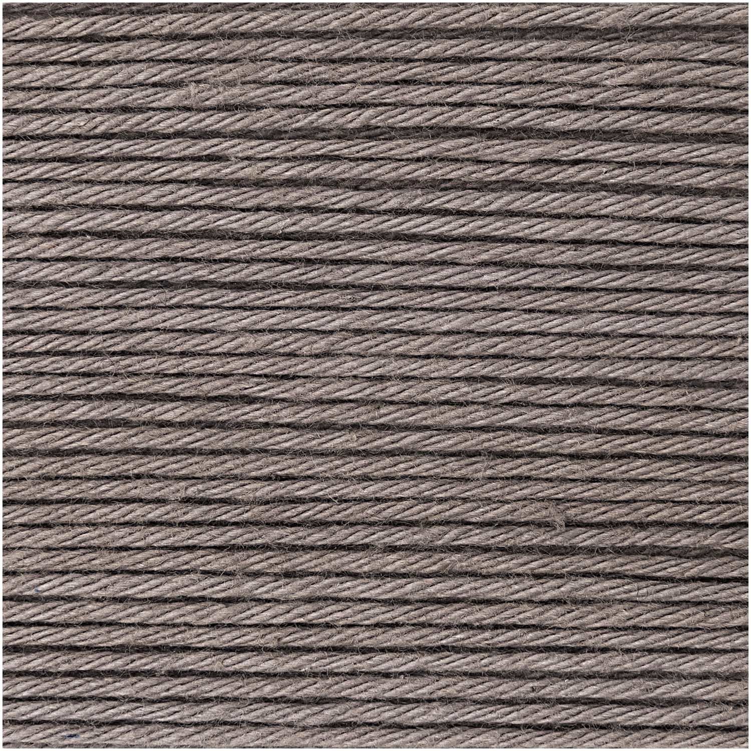 Rico Design Creative Ricorumi DK Garn Grau – 25 g, 57,5 m, 100% Baumwolle, Nadel 3 mm