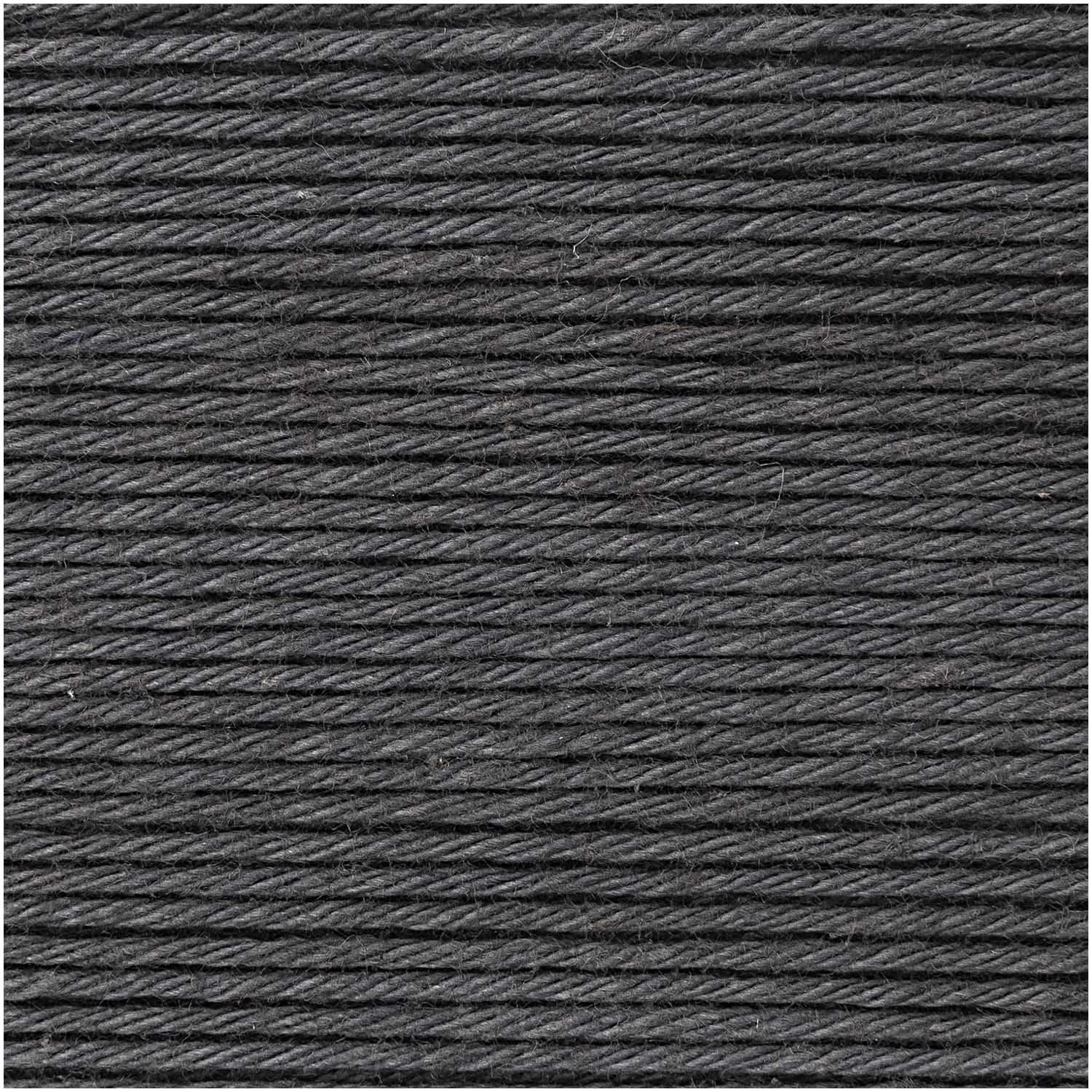 Rico Design Creative Ricorumi DK Wolle Schwarz – 25 g, 57,5 m, Nadel 3 mm, 100% Baumwolle, 1 Stk.
