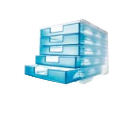 Styro Lightbox Schubladenelement – für A4, C4 – 340 × 270 × 255 mm