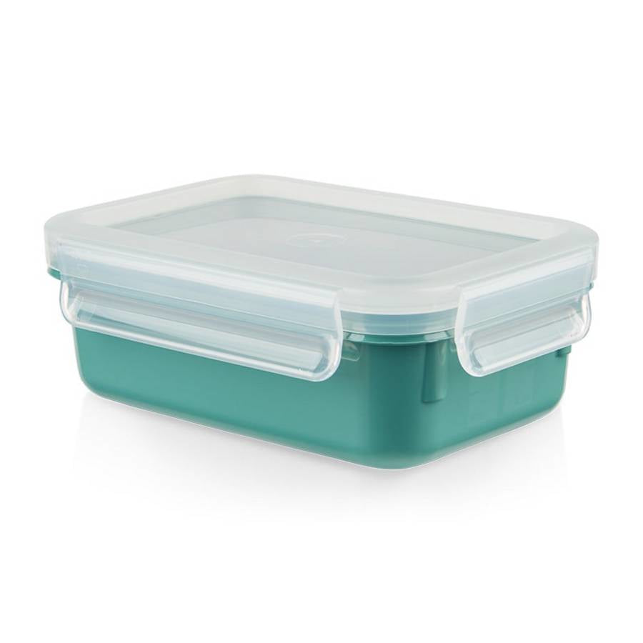 EMSA Vorratsdose 550 ml, 16,3 × 11,3 × 5,8 cm, Polypropylen (PP)/Thermoplastisches Elastomer (TPE), Petrol