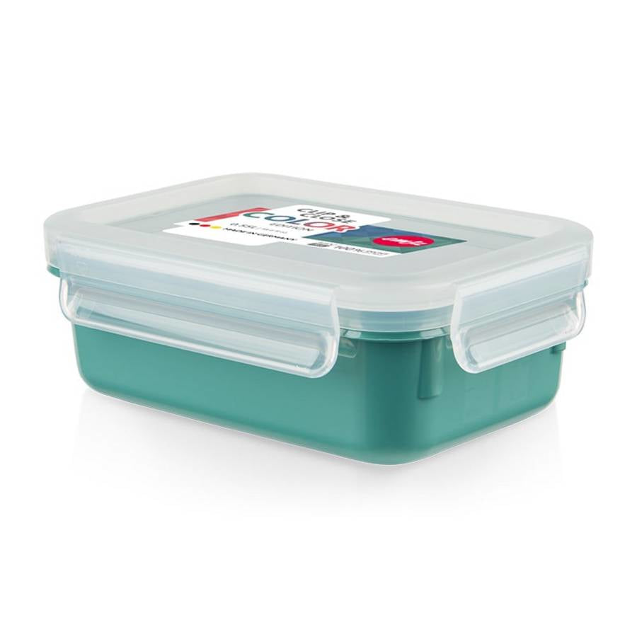EMSA Vorratsdose 550 ml, 16,3 × 11,3 × 5,8 cm, Polypropylen (PP)/Thermoplastisches Elastomer (TPE), Petrol