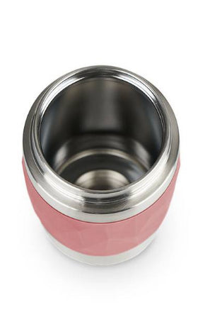 EMSA Thermobecher Travel Mug Compact – 3 dl – Edelstahl, isoliert, auslaufsicher, spülmaschinenfest – Rot