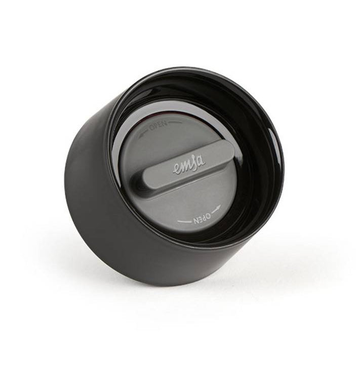 EMSA Thermobecher Travel Mug Compact – 3 dl – Edelstahl, isoliert, auslaufsicher, spülmaschinenfest – Rot