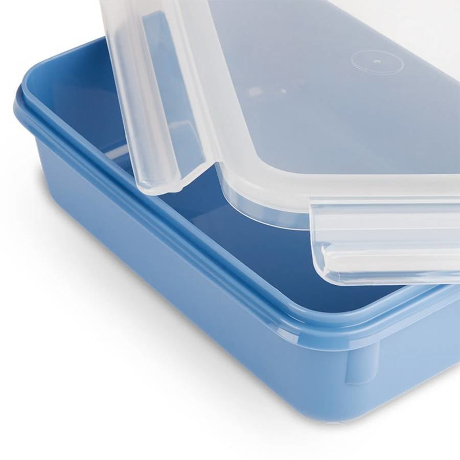 EMSA Vorratsdose 2,2 l, 22,5 × 16,3 × 9,9 cm, Polypropylen (PP)/Thermoplastisches Elastomer (TPE), Blau
