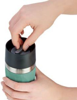 EMSA Travel Mug Compact Thermobecher 300 ml – doppelwandig, Edelstahl, grün