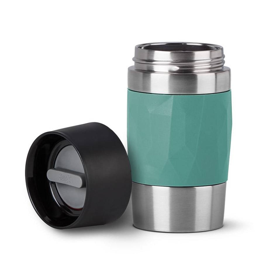 EMSA Travel Mug Compact Thermobecher 300 ml – doppelwandig, Edelstahl, grün