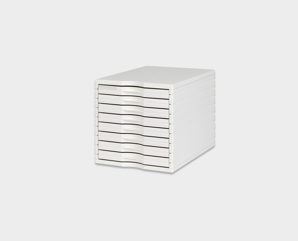 Styro Schubladenbox Styrotop – 8 Schubladen, Weiss