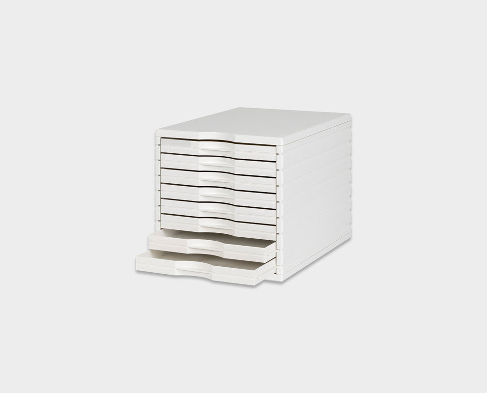 Styro Schubladenbox Styrotop – 8 Schubladen, Weiss