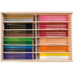 Eberhard Faber Buntstifte THE WINNER – 18 Farben, im Holzkoffer, Ø 4 mm, sechskantig