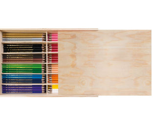 Eberhard Faber Buntstifte THE WINNER – 18 Farben, im Holzkoffer, Ø 4 mm, sechskantig
