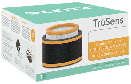 Leitz 3-in-1 Kombifilter – für TruSens Z-1000, Gerüche & VOCs, Schwarz