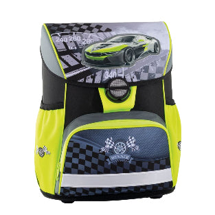 Eberhard Faber EFAlino – 4-teiliges Schulrucksack-Set, Rennauto, 18 l, 33,5×40×24 cm
