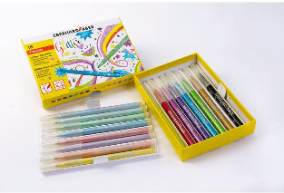 Eberhard Faber Filzstifte, Strichbreite 3 mm, auswaschbar ab 40 °C, 16 Farben