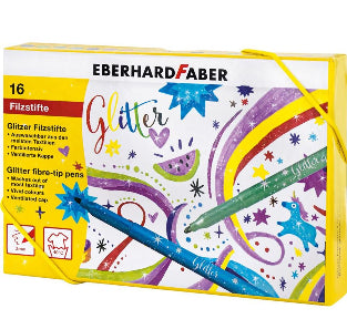 Eberhard Faber Filzstifte, Strichbreite 3 mm, auswaschbar ab 40 °C, 16 Farben