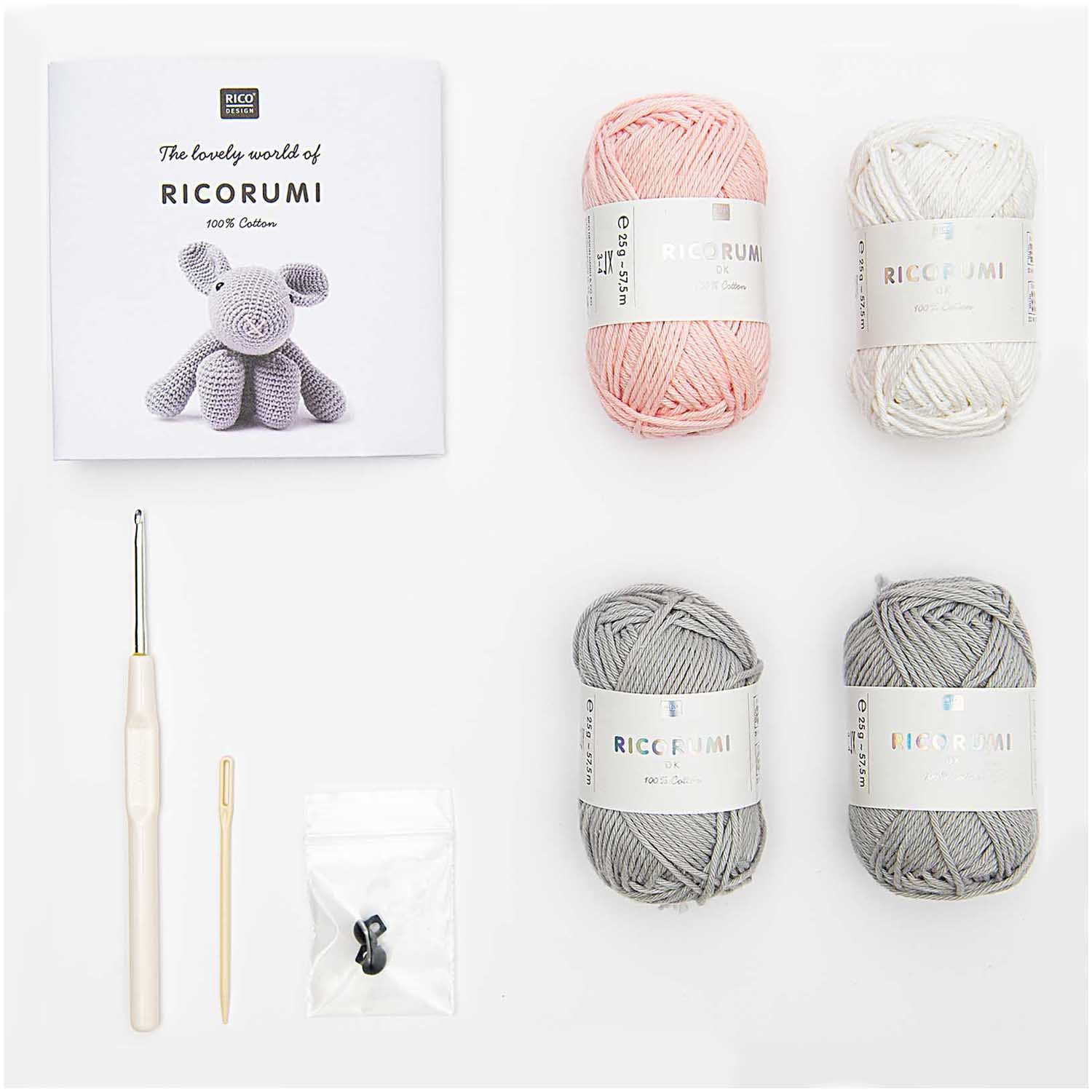 Rico Design Häkelset Hase – Mehrfarbig