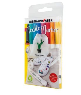 Eberhard Faber Textilmarker – Rundspitze – Mehrfarbig, 8er-Set