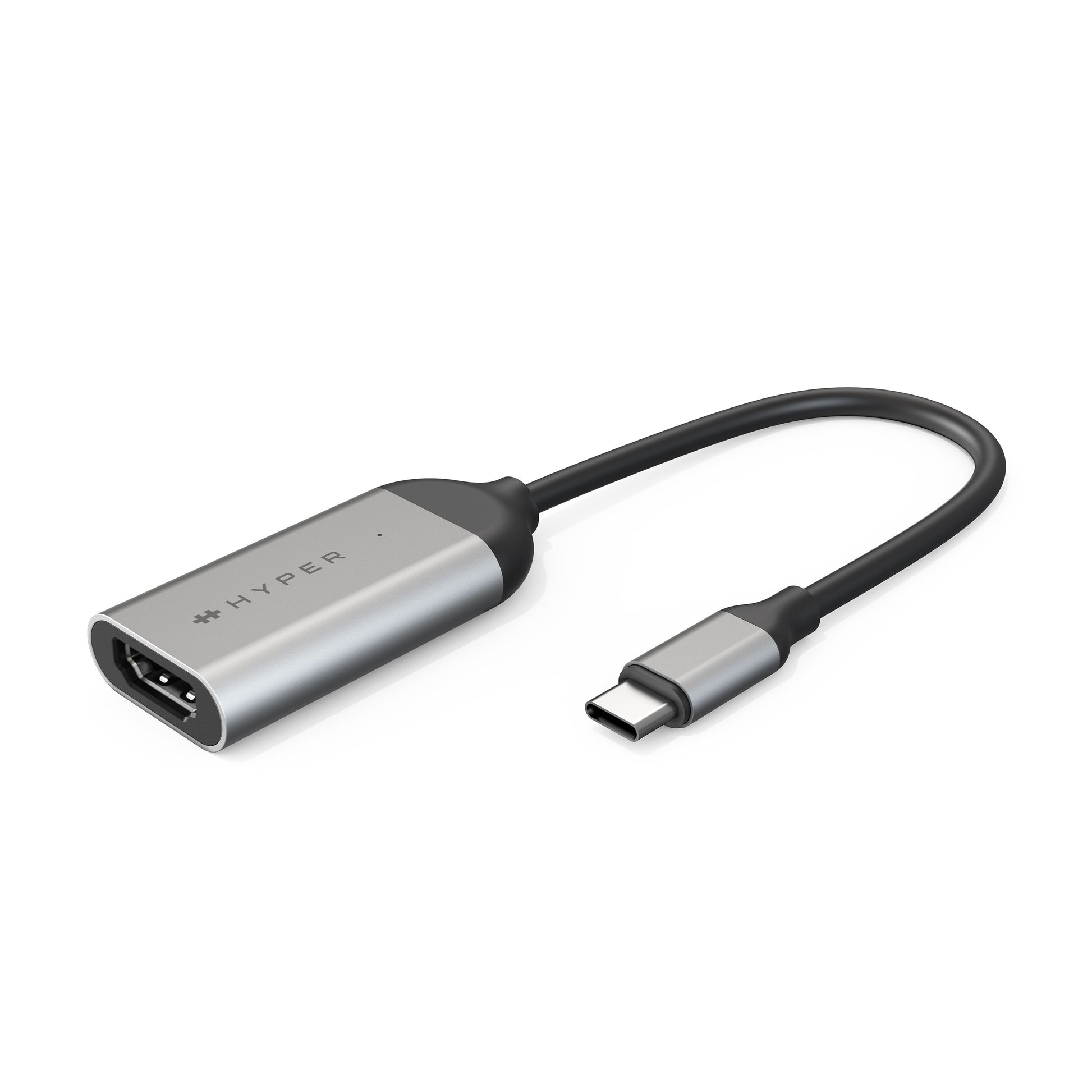 HYPER USB-C (Stecker) auf HDMI (Buchse) Adapter, HDMI 2.1, 7680×4320@144 Hz, HDR, für Mac/Windows/Chrome OS
