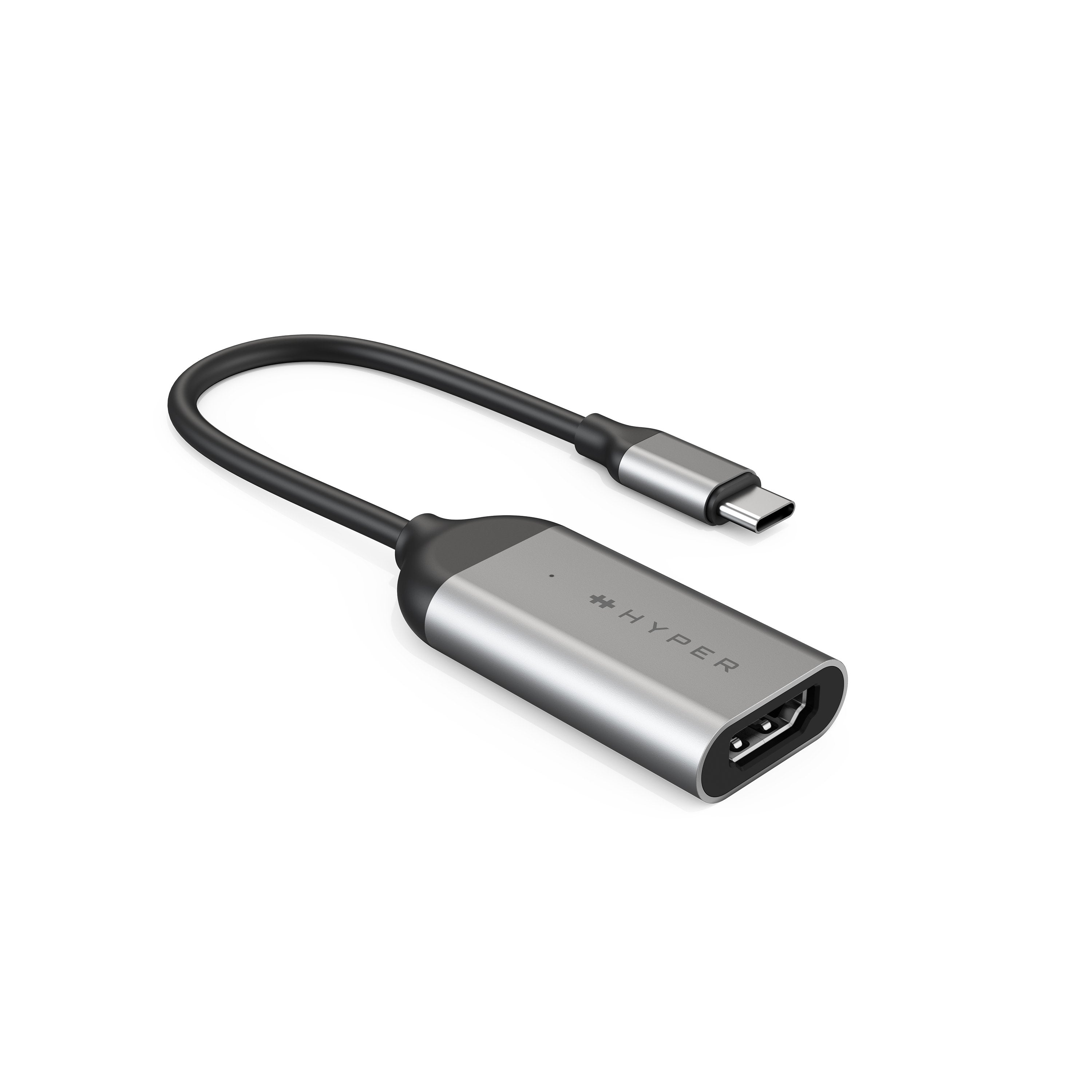 HYPER USB-C (Stecker) auf HDMI (Buchse) Adapter, HDMI 2.1, 7680×4320@144 Hz, HDR, für Mac/Windows/Chrome OS