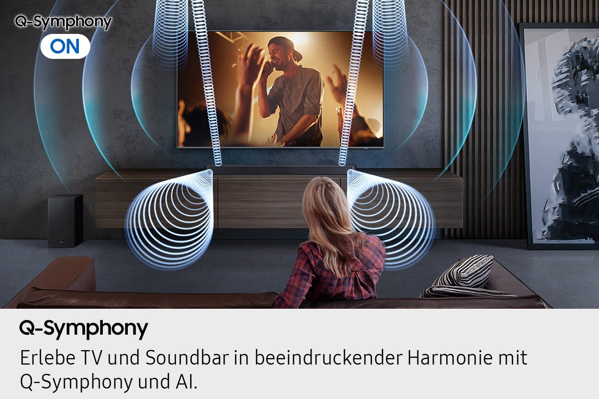 Samsung HW-Q610GF – Soundbar – 3.1.2, Dolby Atmos/DTS:X, mit kabellosem Subwoofer, Schwarz