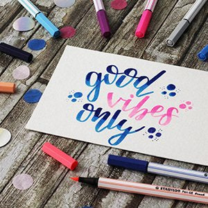 STABILO Pen 68 Brush Filzstift – Pinselspitze, wasserbasiert, Hellgrün