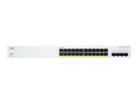 Cisco CBS220-24P-4X – Managed Switch – 24×GbE, 4×SFP+, L2, PoE 195 W, 1U
