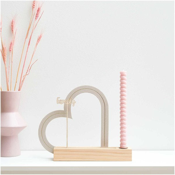 Rico Design Graukarton, Holz, 24,5 × 27,5 cm, 3 mm, 1 Stk., Herz, FSC
