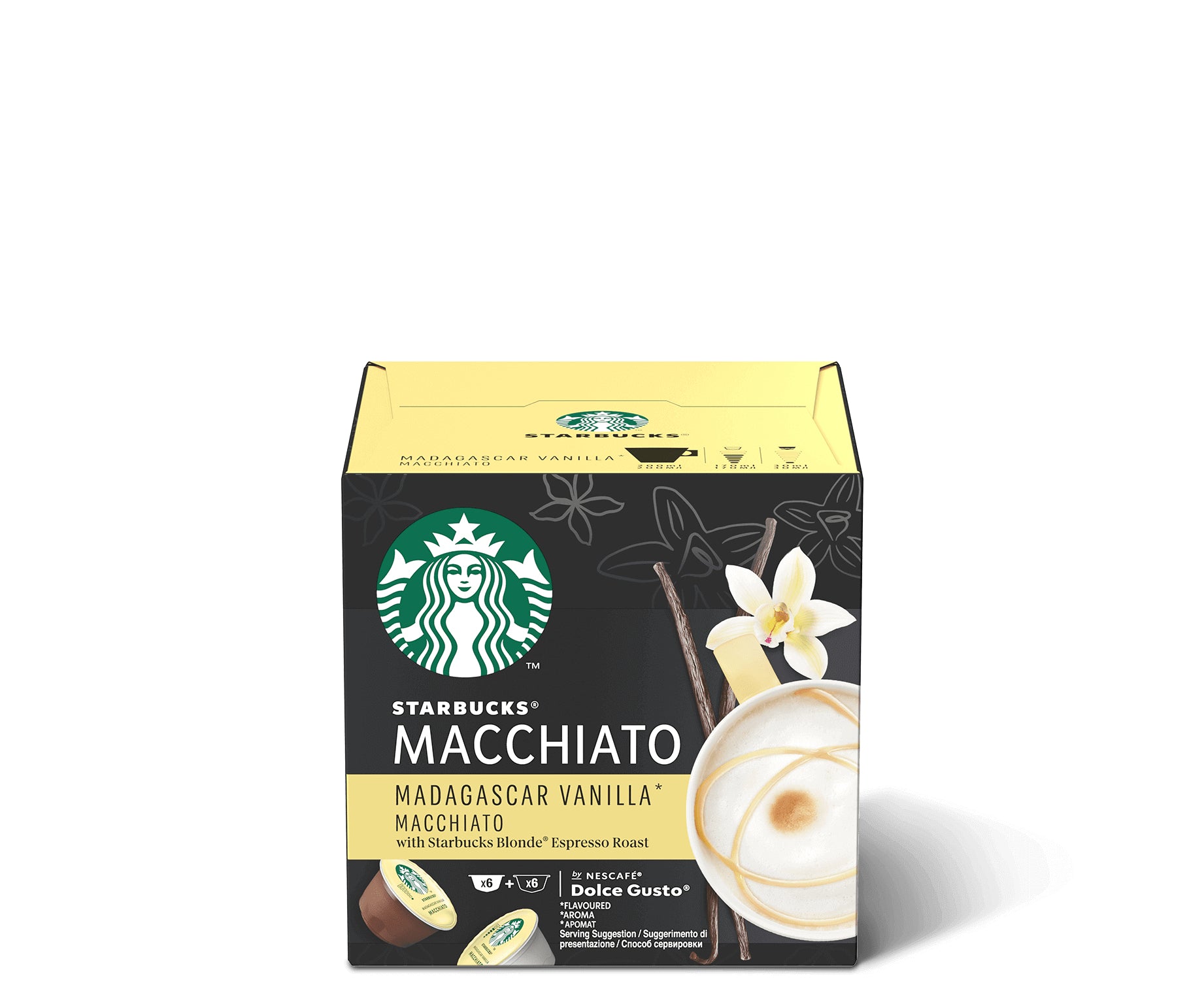 Starbucks Vanilla Macchiato – Kapseln für Dolce Gusto – Latte Macchiato, hell, 12 Kapseln