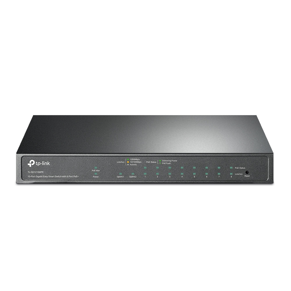 TP-Link TL-SG1210MPE – Managed Switch – 9×GbE, 1×SFP, L2, PoE+ 123 W