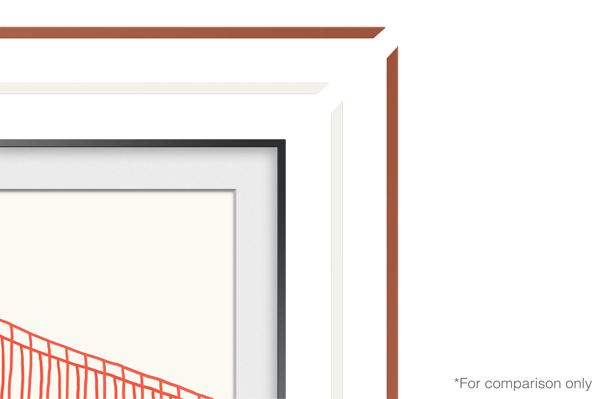 Samsung The Frame Wechselrahmen – Chamfer – für 65" TVs – Weiss