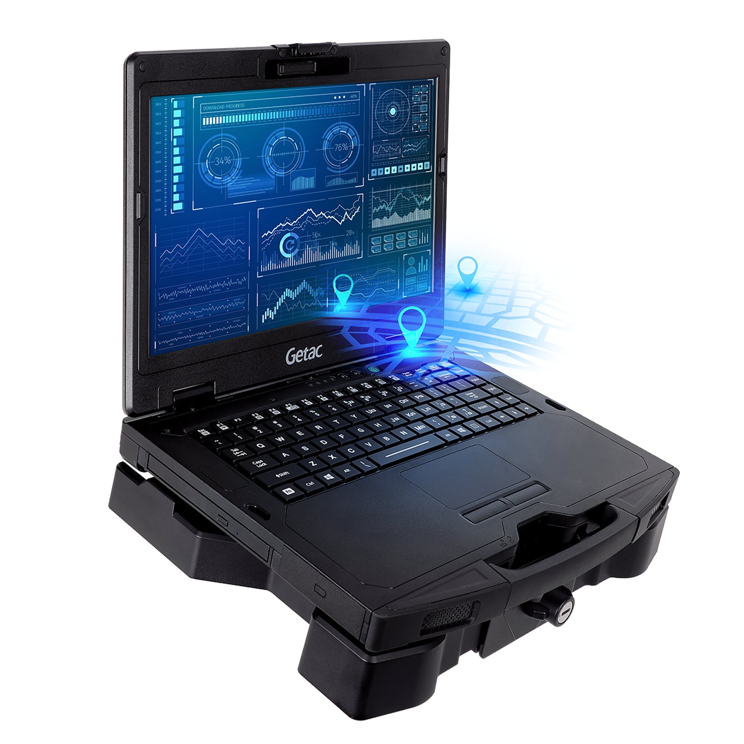 Getac S410 G4 – 14" FHD Touch, i5-1135G7, 8 GB, 256 GB SSD, Win 10 Pro